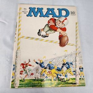 Mad Magazine Issue #117 March 1968 Football Field Goal Norman Mingo Cover Art VG